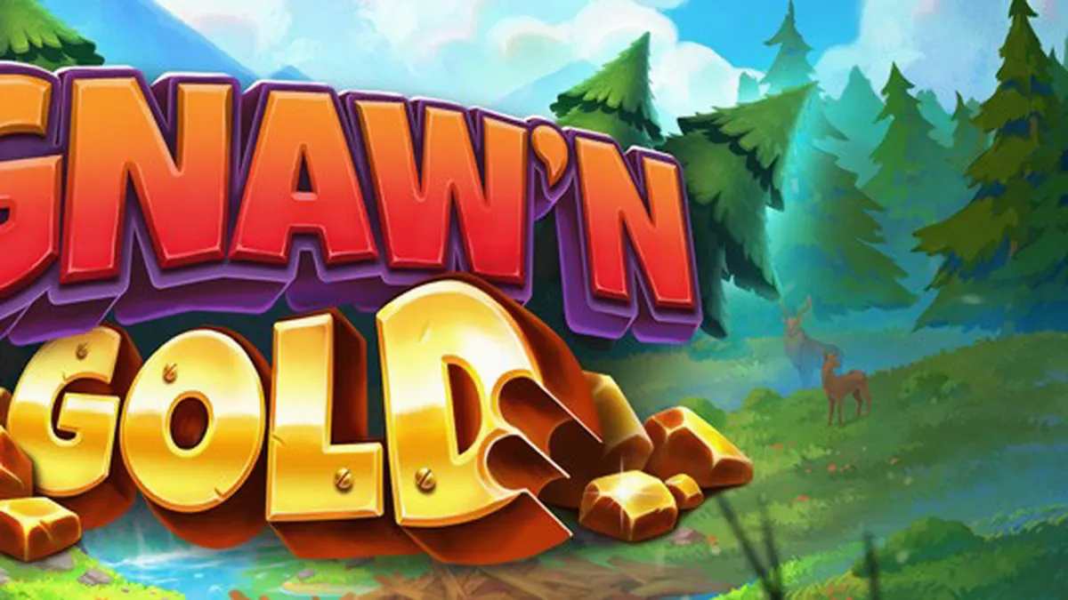 Tampilan visual slot Gnaw’n Gold dengan tema alam