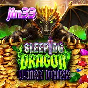 Tampilan visual slot Sleeping Dragon Ultra Dark dengan naga hitam dan emas